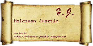 Holczman Jusztin névjegykártya
